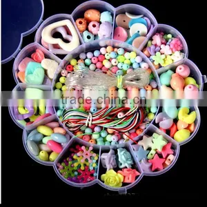 Plastic Bead Necklace Designs,fashion Bead Bracelet for Children,jewelry Diy Kit thumbnail-1