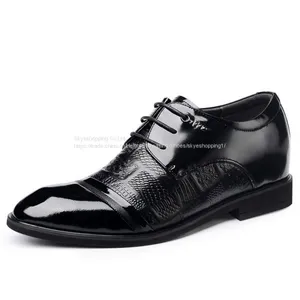 Special Purple Shoes Height Increasing Elevator Shoes for Men Genuine Leather thumbnail-1