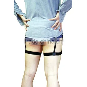 Punk Mens Adjustable Invisible Shirt Stays Garters Leg Thigh Elastic Garter Belt Suspender Accessories thumbnail-4