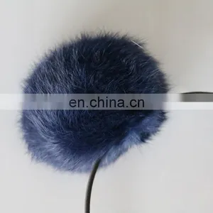 Popular Style Fur Bobble Accessory Girl Fur Hair Hoop With Rabbit Fur Ball thumbnail-4