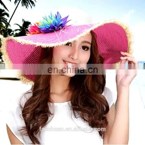 2015 Summer Bohemia Beach Women Straw Bucket Hat thumbnail-5