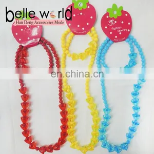 Solid Color Custom Design Bead Kids Bracelet and Necklace Sets thumbnail-1