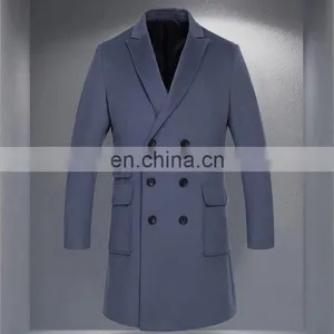 Custom European Style Winter Jackets Plus Size Wool Coat Cashmere Long Oversize Coat For Man thumbnail-3