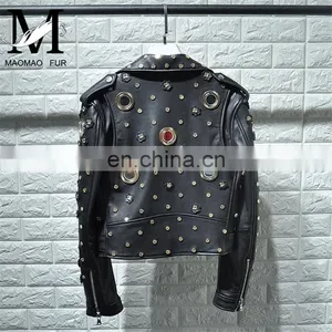 Soft Genuine Lambskin Leather Short Jacket Italian Leather Jacket Women thumbnail-5