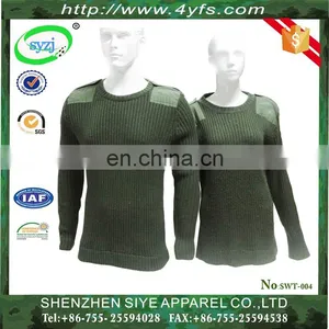 New Arrival Military Men and Women Sweater Army Pullover With 100% Wool thumbnail-1