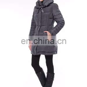 2016 New Arrival Woman Long Europe Style Womens Plain Black Jacket thumbnail-3