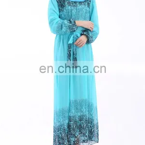 New Fashion Long Sleeve Muslim Dress thumbnail-2