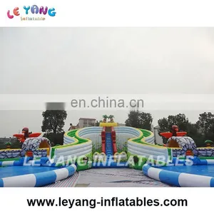 New Design Inflatable Land Water Park, Big Water Park With 2 Pools thumbnail-5