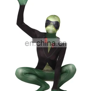 Green Frog Full Body Spandex Lycra Catsuit Cosplay Party Dress Funny Costume thumbnail-2