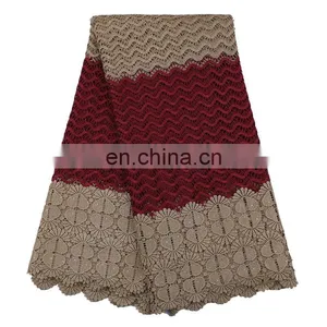 New Arrival African Lace Fabrics High Quality Cord Guipure Lace Fabric Women Nigerian Water Soluble Lace Fabric With Beads thumbnail-4