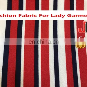 SS18 NEW KNITING SINGLE CREPE FABRIC CLASSIC PRINTED STRIP PRINTED FABRIC FOR WOMEN JACKET thumbnail-1