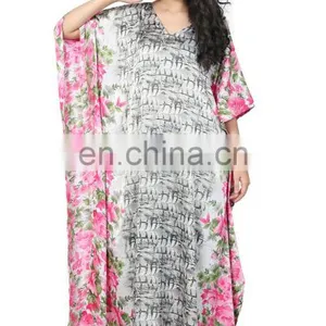 Floral Printed Medium Length Kaftan / Decent Daily Wear High Quality Kaftan / Latest Indian Ethnic Wear (kaftans 2017) thumbnail-4