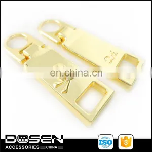 Light Gold Plating Custom Metal Zipper Puller Cross Bones Zip Sliders For Handbags Jacket Leather Wallet Hoodies Gym Suit thumbnail-1