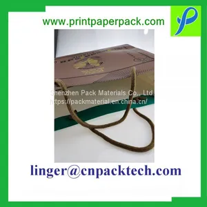 Four Color Printing Gloss Lamination Rope Handle Paper Bag thumbnail-3