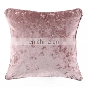 Wholesale Amazon Hot Sale Plush Fabric Crushed Velvet Pink Pillows For Home Decoration thumbnail-1