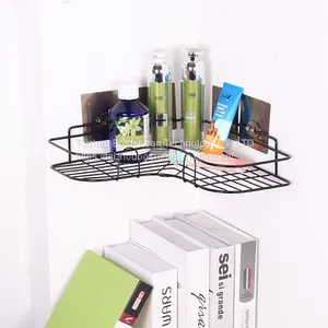 Metal Bathroom Corner Bathroom Storage Rack Space Saving Bracket thumbnail-1