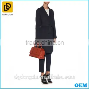 Custom Soft Cheap Solid Color Plain Hooded Cotton Open Front Knitted Poncho Design Women Coats 2016 thumbnail-2