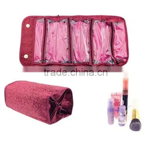 4 COMPARTMENT "ROLL N' GO" COSMETIC/TOILETRY/JEWELRY BAG Quality Choice thumbnail-3