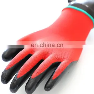 Latex Free Breathable Construction Anti Oil Nitrile Coated Gloves For Maintenance thumbnail-5
