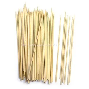 6 Inch Eco-Friendly Round Bamboo Skewer-6 Inch Bamboo Sticks for Kabob, Bbq, Grill, Fruits, Meats, Small Bamboo Food Picks, Barbecue Accessories thumbnail-1
