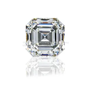 Asscher Brilliant Cut 1.0ct Carat 6.5mm E F Color Moissanites Loose Stone Diamond Ring Jewelry Bracelet Material High Quality thumbnail-1