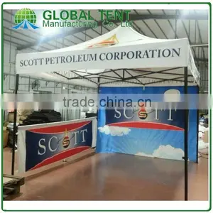Custom Print Alumnium Folding Trade Show Tent 3x3m ( 10ft X 10 Ft), Printed Canopy & Valance, Back Wall&1 Half Side Wall thumbnail-1