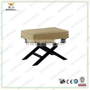 WorkWell Good Fabric or pu Dining Room Stool With X-LEG Kw-D4173 thumbnail-4