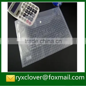 Transparent Button Envelope Plastic Document Bag thumbnail-1