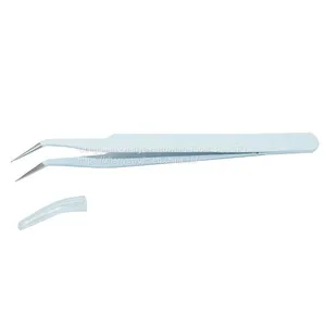 White Hand Account Tip/elbow Stainless Steel Niezi Jewelry/maintenance Tool Beauty Eyelash Grafting Tweezers thumbnail-2