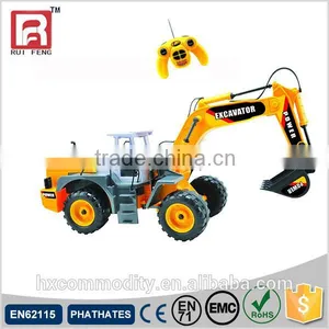 Outdoor Big White+yellow Color Plastic rc Excavators for Kid thumbnail-1