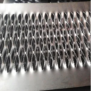 Durable, Non-slip, Perforated Aluminum Platform With Alligator-mouth Anti-slip Support Bars, Flooring, and Deck Grating, Suitable for Construction. thumbnail-1