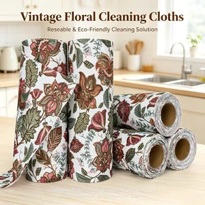 Perforated Tear Off Cleaning Cloth Roll Soft Thicken Microfiber Kitchen Towel Removes Water Marks Custom Logo Kitchen Cleaning Cloth thumbnail-2