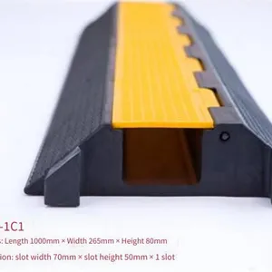 Jiulei Brand Jl-xc-1c1 Road Surface Cable Cover Plate. Dimensions: 1000mm (length) × 265mm (width) × 80mm (height). Inside the Groove: Groove Width 70mm × Groove Height 50mm × 1 Groove thumbnail-3