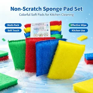 Non-Scratch Wire Cleaning Sponge Pads Heavy Duty Grease Remover for Pot, Pan, Oven, Countertop thumbnail-1