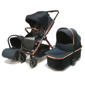 Best Hot Mum Brand Linen Stroller Walker Carrier With 5-Point Safety Belt Foldable Design 20KG Load Capacity for Babies thumbnail-1