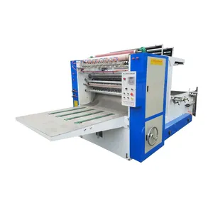 Fully Automatic High-speed PLC-controlled V-Folding Embossing Facial Tissue Machine Production Line With Engine & Gear thumbnail-3