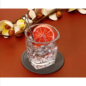 Round Silicone Coasters, Minimalist Non-Slip Heat Resistant Cup Mat With Spill-Proof Lip, Waterproof Coffee & Tea Drink Coaster for Tableware thumbnail-5