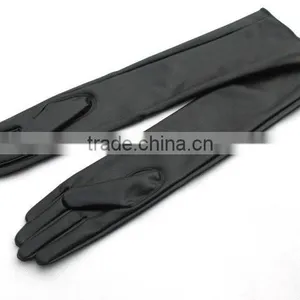 Leather Long Gloves for Women Lambskin and Cashmere Lined thumbnail-6
