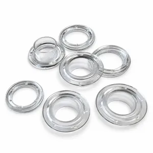 17.8x9.5mm Transparent Plastic Eyelet and Washer for Clothing, Luggage, and DIY Crafts – Easy to Install thumbnail-5