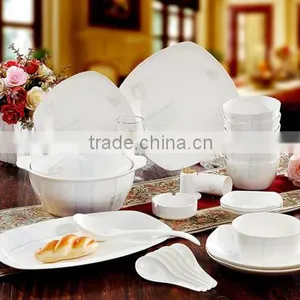 56 Pcs Hand Painted Picture Oval Dinner Plates thumbnail-1
