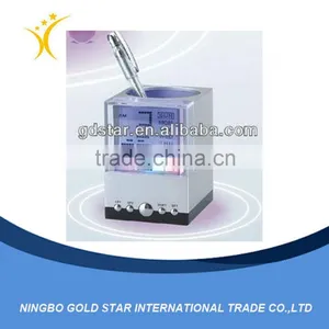 Digital LCD Calendar Pen Holder With Time Display/promotion Gift thumbnail-1
