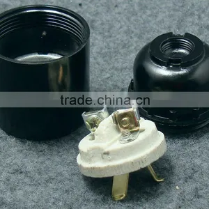 Bakelite Lamp Holder Porcelain Insertion E27 E27 thumbnail-1
