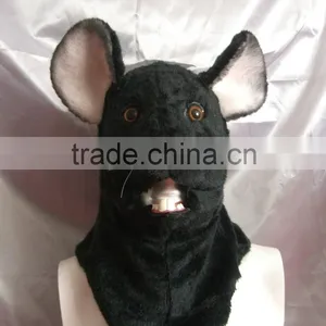 Horror Scary Gorilla Animal Masquerade Latex Mask Black Black Mouse Mask thumbnail-1