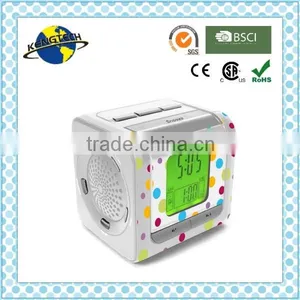 Fancy Color Dot Digital Tuning Projector Alarm Clock Radio thumbnail-1