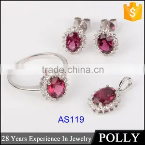 Wholesale Latest18k Gold Engagement Ring for Girls Design Gemstone Women Jewelry Set thumbnail-2