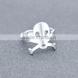 Stainless Steel Hell Skull-King Cool Punk Men's Heavy Skull Head Rings thumbnail-2