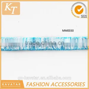 2.5cm Width Turquoise Ruffle Ribbon Trimming thumbnail-1