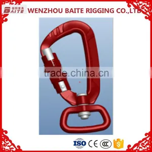 Red Aluminum Snap Hook,Outdoor Sports Carabiner With Snap Hook With D Ring Breakign Load 4.5KN For Climbing Use thumbnail-1