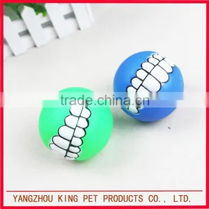 Hot Sale Pet Product Soft Color Rubber Squeaky Dog Ball thumbnail-3