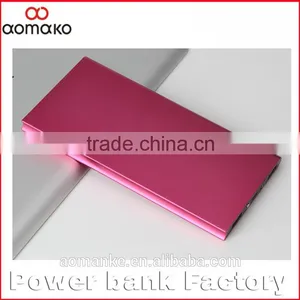 G005 Aluminum Metal Custom Logo Slim Portable Dual Usb Port Mobile Charger Power Bank 8000mah thumbnail-1